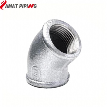 Malleable 45° Galvanised Elbow F/F